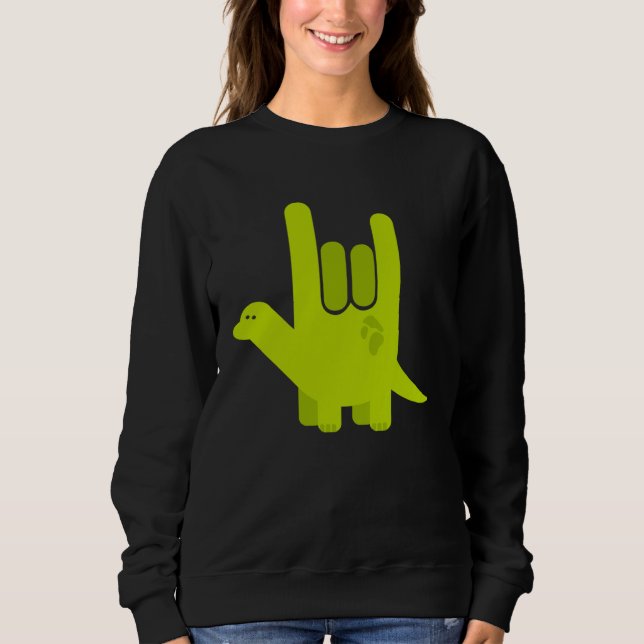 Sweatshirt American Sign Language I Love You Valentines  Kid (Devant)