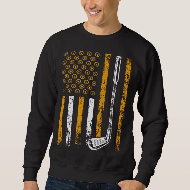 Sweatshirt American Sports Flag Construction Tool Golf Club (Devant)