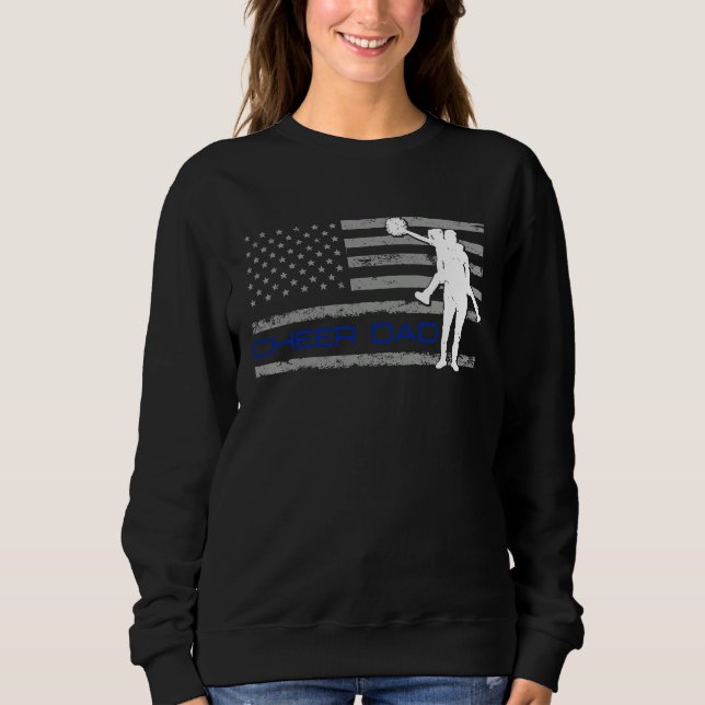 Sweatshirt American US Flag Cheer Dad 4th of July Father's Da (Devant)