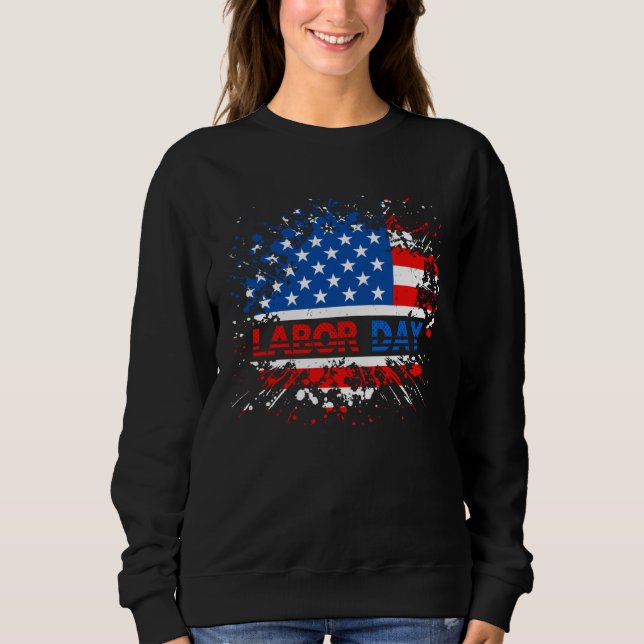 Sweatshirt American USA Flag  Men Women Labor Day Working Wor (Devant)