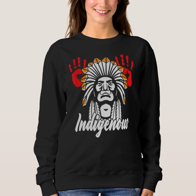 Sweatshirt Amérindiens Red Hand Indien T (Devant)