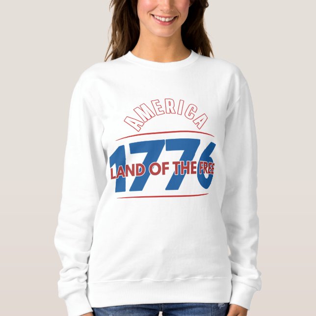 SWEATSHIRT AMÉRIQUE 1776 TERRE DE LIBERTÉ   (Devant)