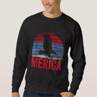 Sweatshirt Amérique 4 juillet Drapeau américain Usa Eagle Ind