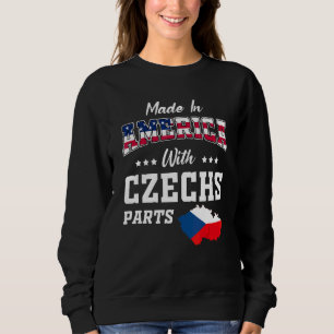 Sweatshirt Amérique Pièces Tchèques République Tchèque Carte 