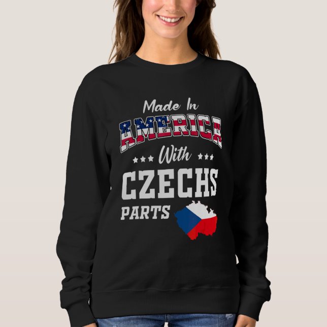 Sweatshirt Amérique Pièces Tchèques République Tchèque Carte  (Devant)