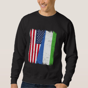 Sweatshirt Amérique Sierra Leone demi-drapeau américain Sierr