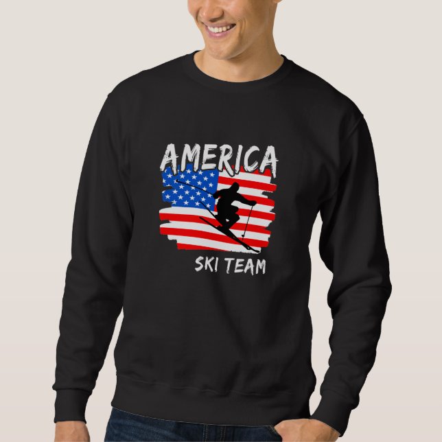 Sweatshirt Amérique Ski   (Devant)