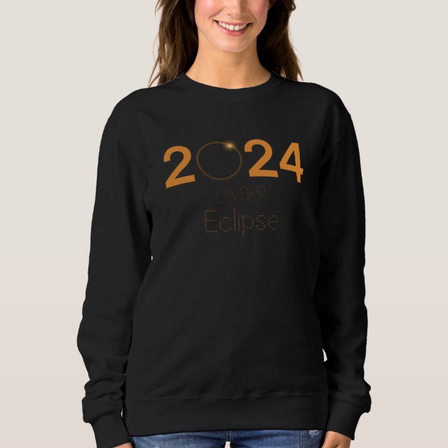 Sweatshirt Amérique Total Éclipse Solaire 8 avril 2024 (Devant)