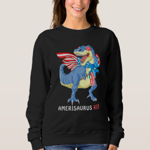 Sweatshirt Amerisaurus Dinosaur 4 juillet Enfants garçons T R