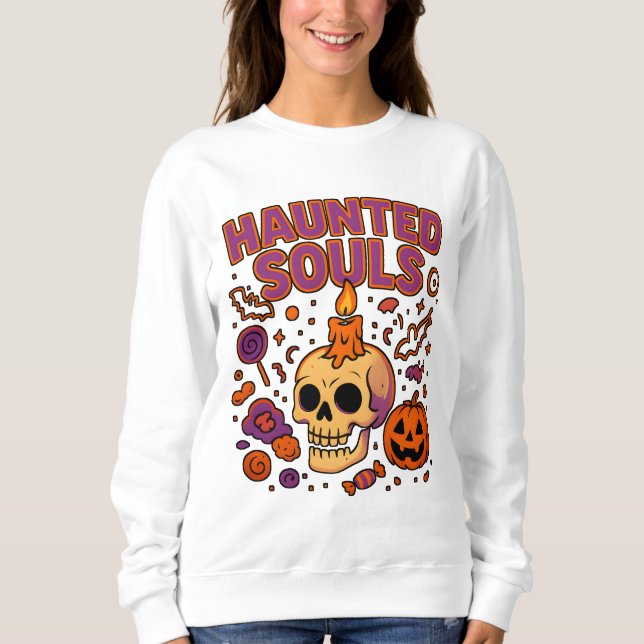 Sweatshirt Ames Hantées Halloween Vêtements Cute Unisex (Devant)