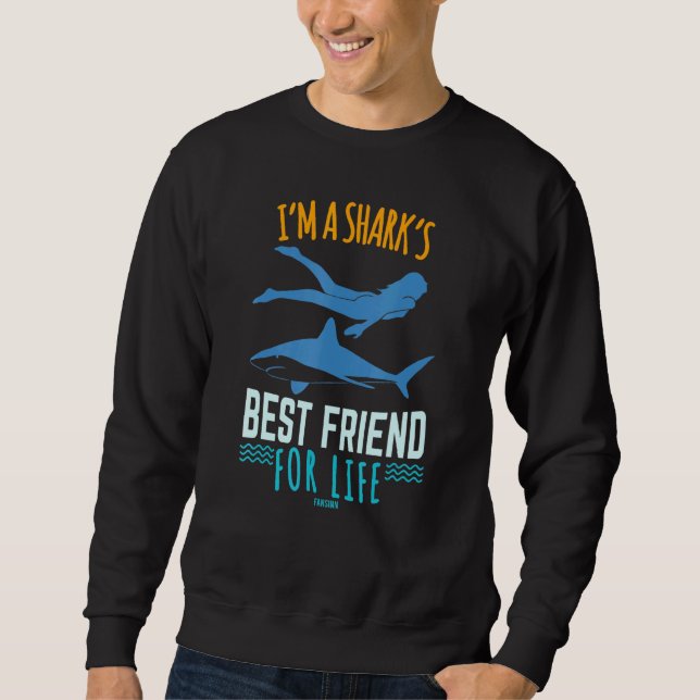 Sweatshirt Ami de requin Plongée aventure de natation (Devant)