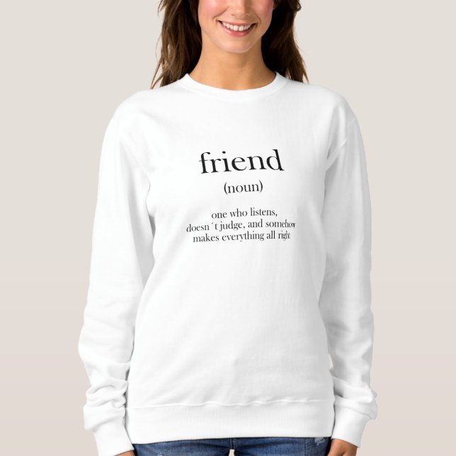 Sweatshirt Amis Amitié Amour Cadeau Meilleur Ami (Devant)