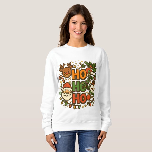 Sweatshirt AMITA | HO HO HO Holiday Crew Tee (Devant entier)