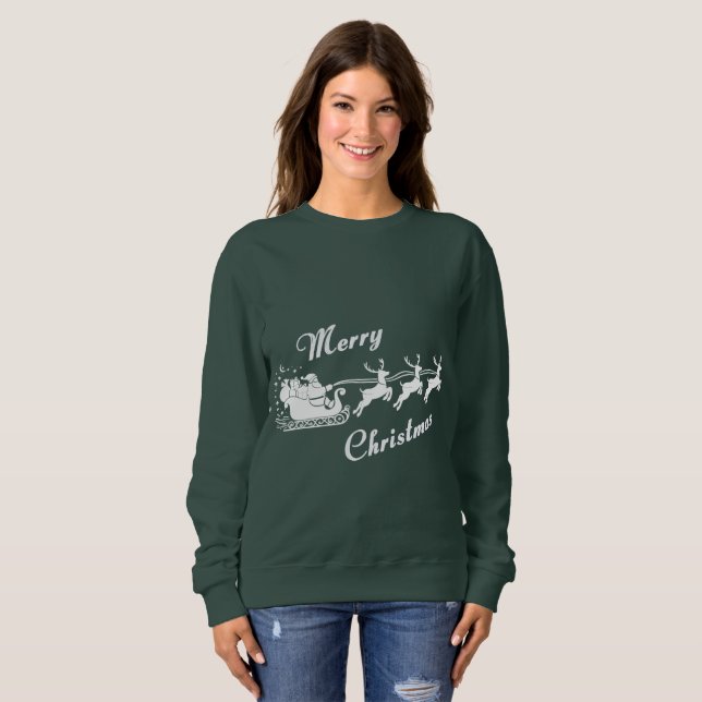Sweatshirt Amita - Santa Sleigh Christmas Design (Devant entier)