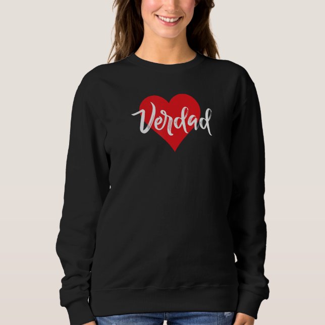 Sweatshirt Amo A Verdad Primer Nombre Yo Corazón (Devant)