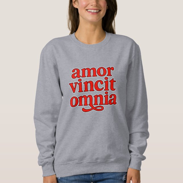 Sweatshirt Amor vincit omnia (Devant)