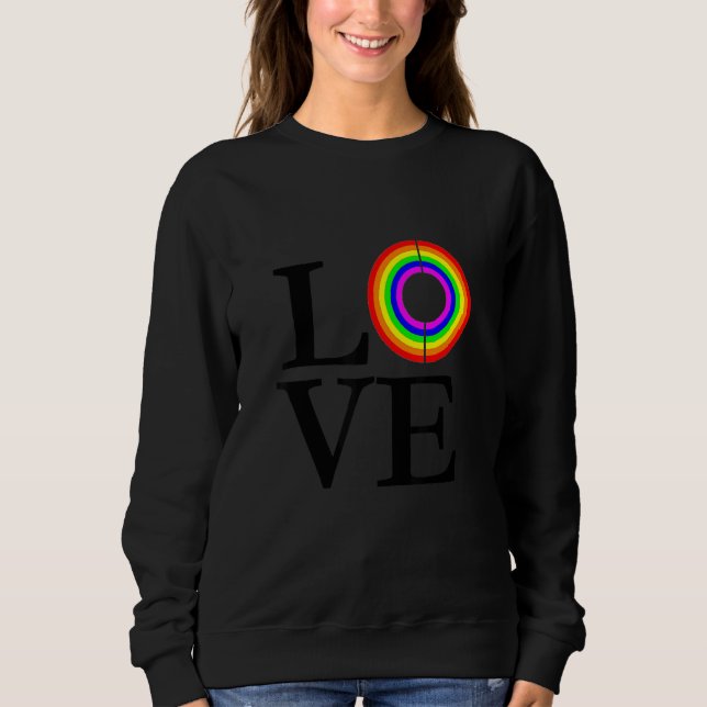 Sweatshirt Amour arc-en-ciel (Devant)