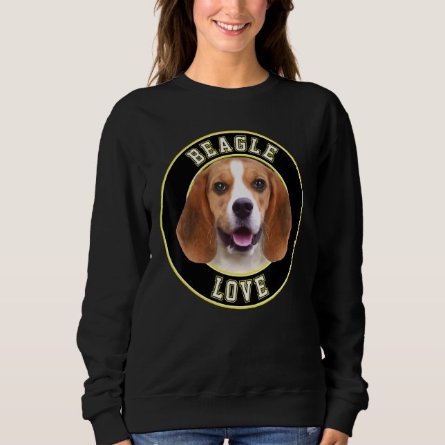 Sweatshirt Amour beagle Pour Femmes Hommes Filles Garçons (Devant)