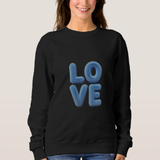 Sweatshirt Amour Bleu Fluffy Câlins Nuageux dans Fuzzball Ble