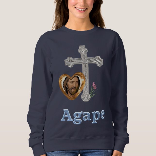 Sweatshirt Amour Chrétien Agape (Devant)