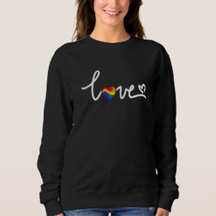 Sweatshirt Amour Coeur Arc-en-ciel Lgbt Lesbian Gay Pride Bis