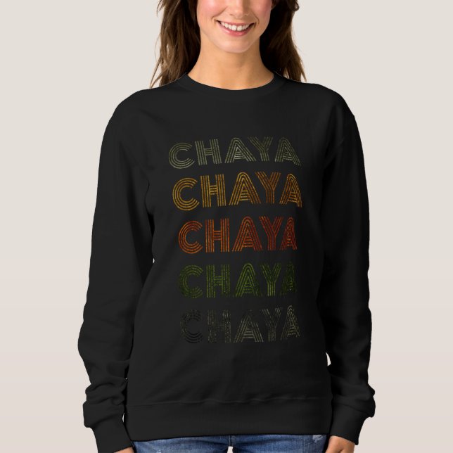 Sweatshirt Amour Coeur Chaya Grungevintage Style Chaya Noir (Devant)