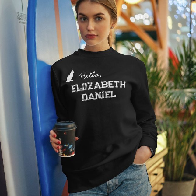 Sweatshirt Amour de chat drôle nom de maman de chat noir pers (Créateur téléchargé)