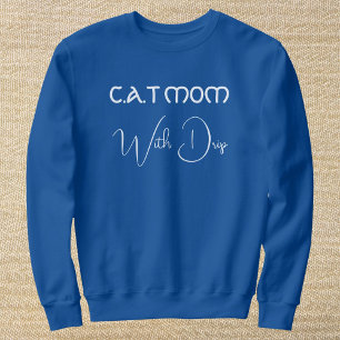Sweatshirt Amour des animaux personnalisé blanc script Chat M