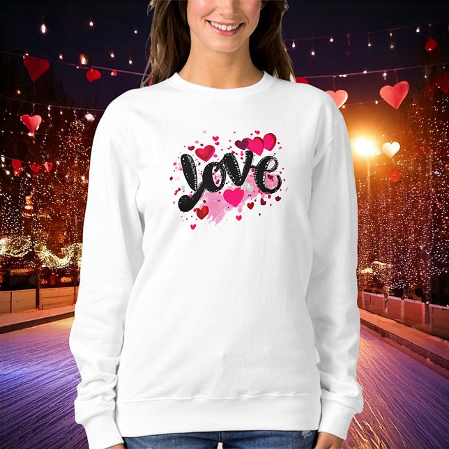 Sweatshirt Amour doodle art valentin (Créateur téléchargé)