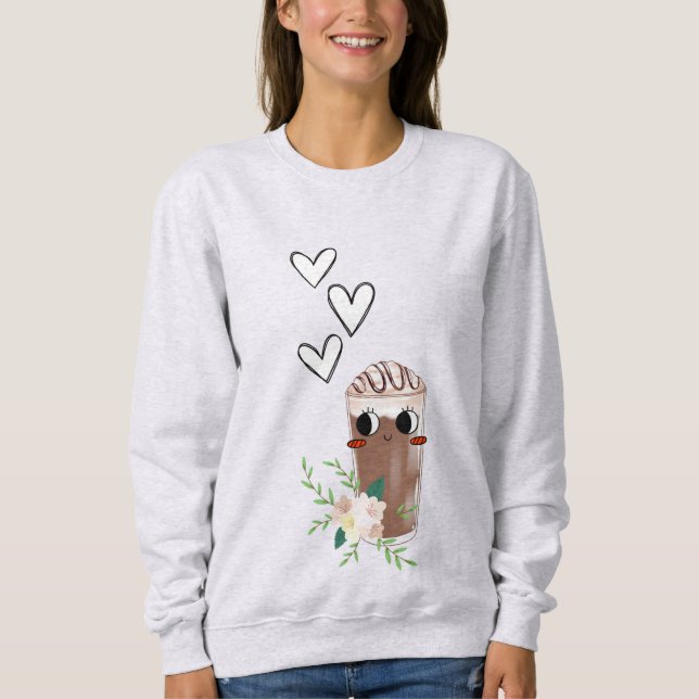Sweatshirt Amour du café (Devant)