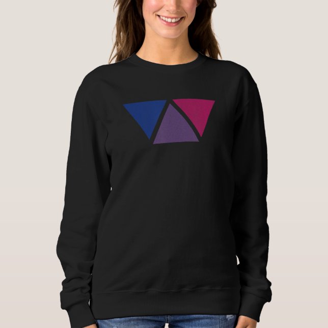 Sweatshirt Amour Et Égalité Bi Triangle Pride Bisexuelle (Devant)