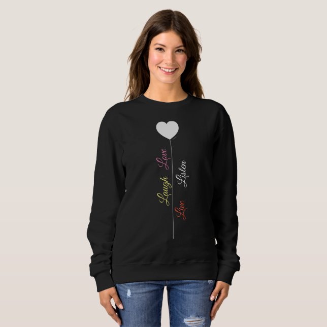 Sweatshirt Amour et rire (Devant entier)