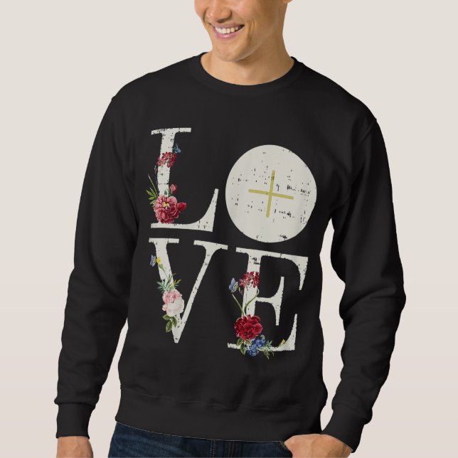Sweatshirt Amour Eucharistie Première Communion Sainte Cath c (Devant)
