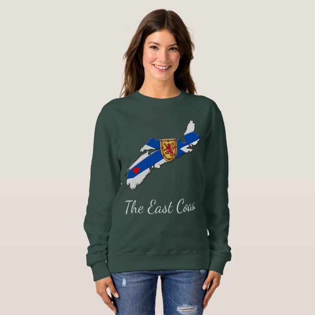 Sweatshirt Amour La Côte Est Coeur Nouvelle-Écosse (Devant entier)