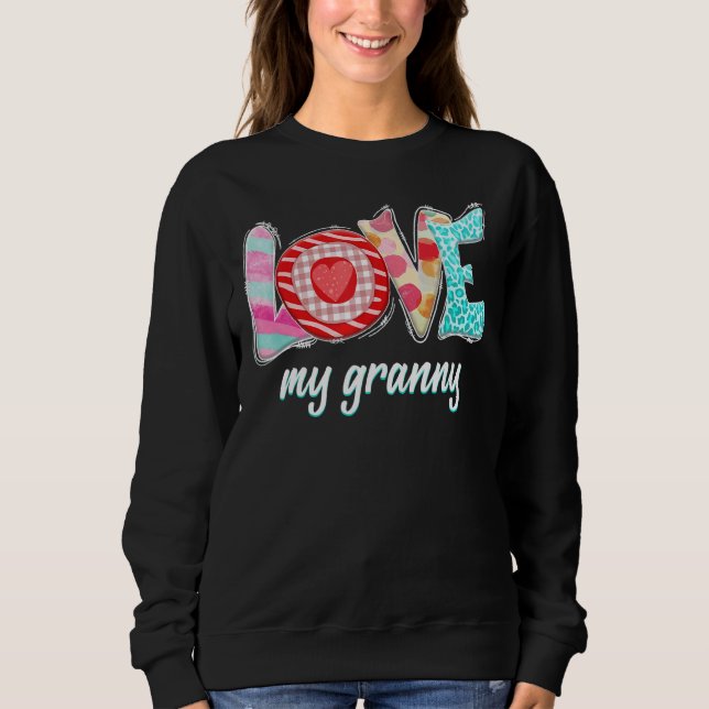 Sweatshirt Amour Ma grand-mère Joyeuse Fête des mères (Devant)