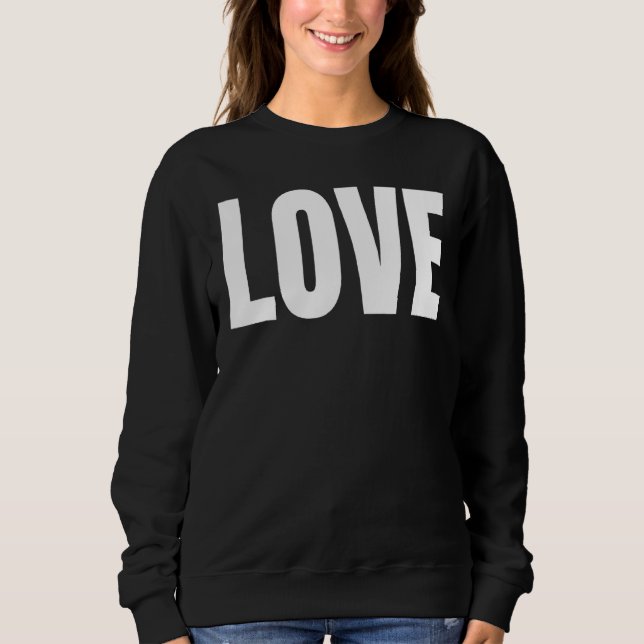 Sweatshirt Amour manuscrit amour (Devant)