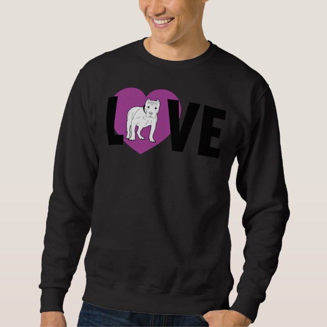 Sweatshirt Amour Pitbull ajusté (Devant)