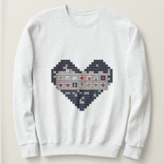 Sweatshirt Amour Pixelé (Design devant)