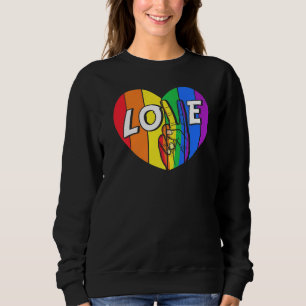 Sweatshirt Amour Rainbow Heart Lgbtq Lesbian Gay pride Homose