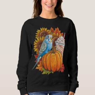 Sweatshirt Amoureux de Budgie Perroquet Latte Épice de Citrou