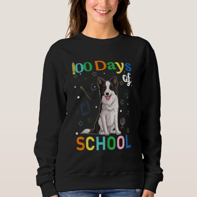 Sweatshirt Amoureux de chien Border Collie Enseignant Élève 1 (Devant)