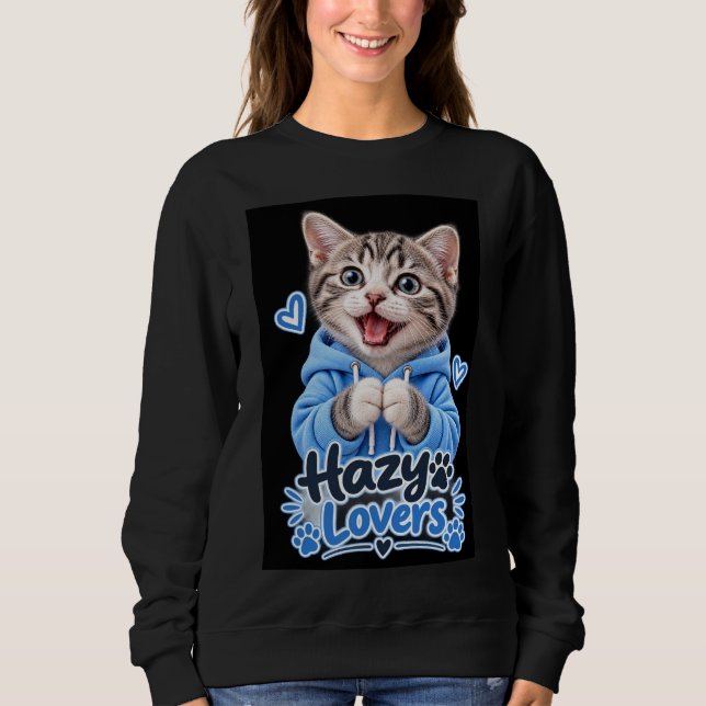 Sweatshirt Amoureux de Hazy Basic (Devant)