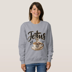 Sweatshirt Amoureux de Jésus et de café