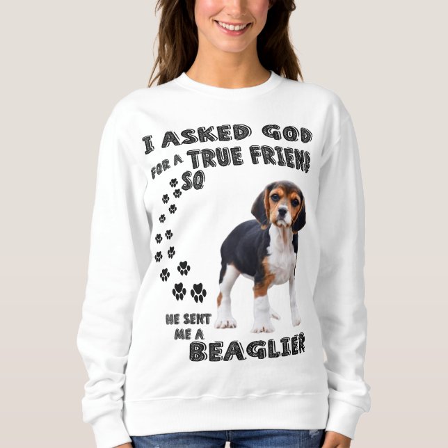 Sweatshirt Amoureux de les chiens beagles/ Beagle amusant (Devant)