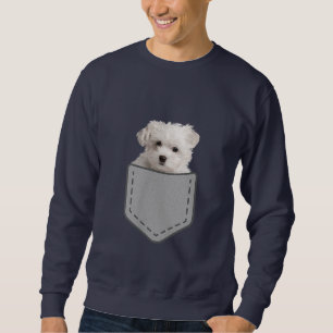 Sweatshirt Amoureux de les chiens  Chien à chiots maltais en 