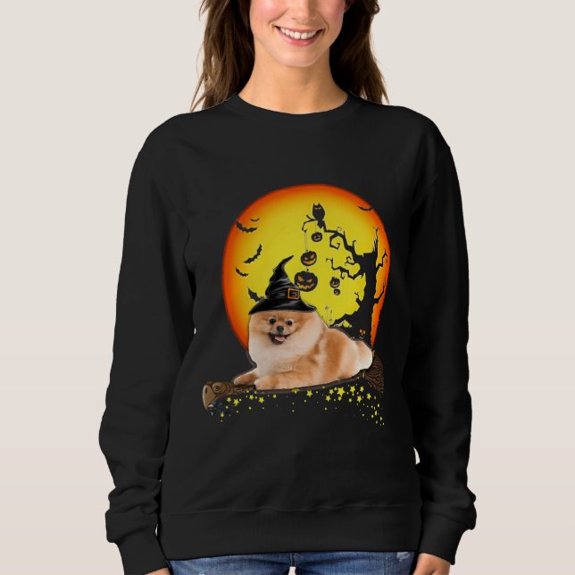 Sweatshirt Amoureux de les chiens d'Halloween de bébé de Pomé (Devant)