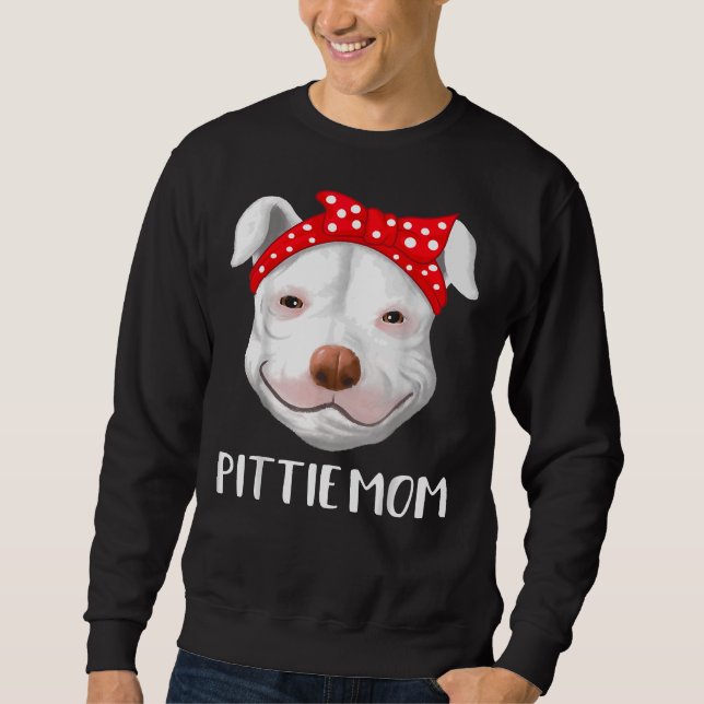Sweatshirt Amoureux de les chiens Pitbull Pittie Maman Fête d (Devant)