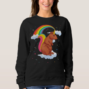 Sweatshirt Amoureux des animaux forestier Rainbow Squirrelcor