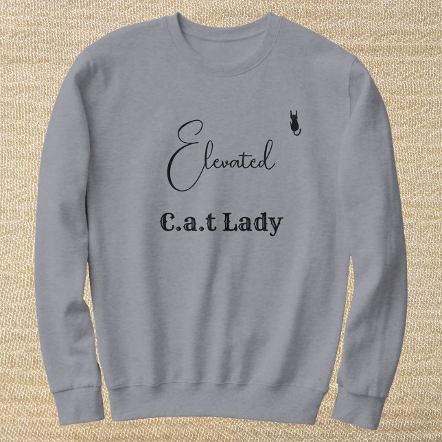 Sweatshirt Amoureux Des Animaux Gris Et Noir Chat Maman Perso (Créateur téléchargé)