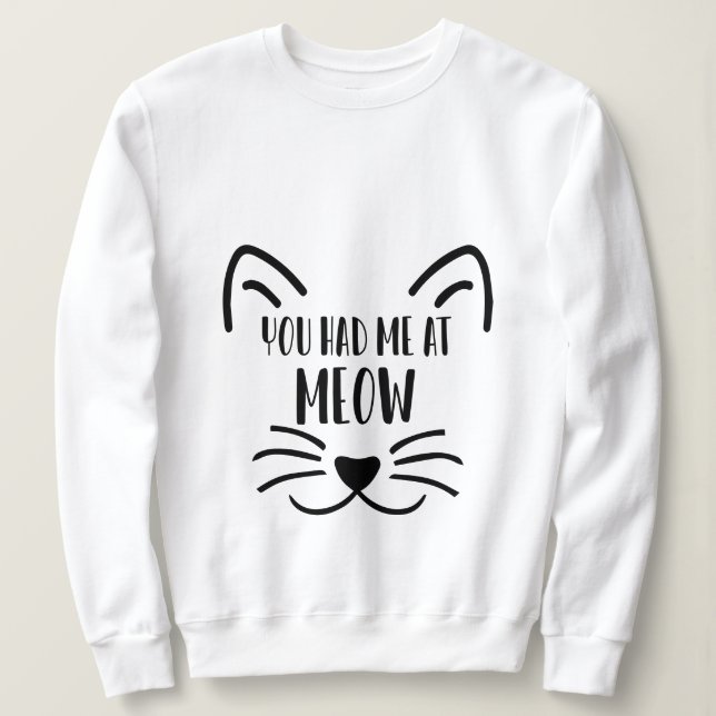 Sweatshirt Amoureux des chats (Design devant)